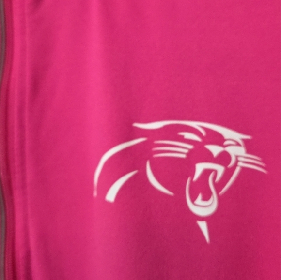 Nike NFL Dry Fit 1/4 Zip Carolina Panthers Breast Cancer Awareness Pullover - Picture 2 of 11